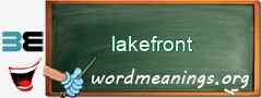 WordMeaning blackboard for lakefront